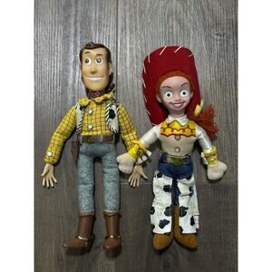 Toy Story Mixed Lot - Thinkway Woody Doll No Hat - Disney Jessie Doll